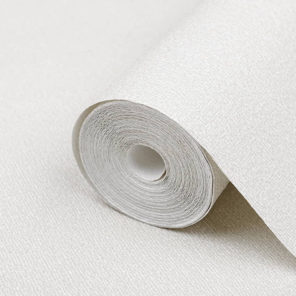 Wallpaper 3D Solid Colour White 10x0.53 m Non-woven