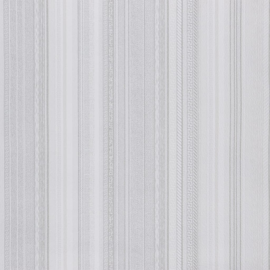 Wallpaper 3D Strip Pattern Grey 10x0.53 m Non-woven