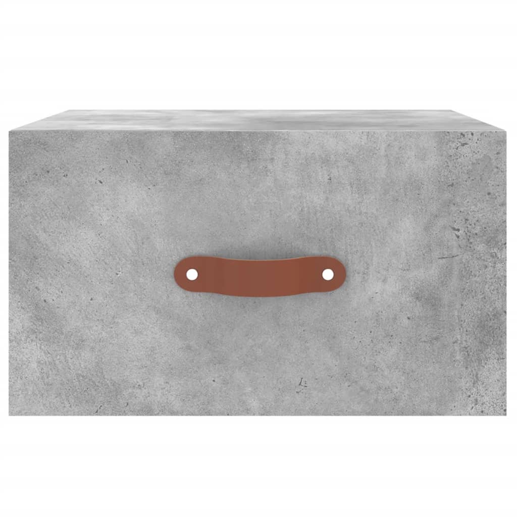 Wall-mounted Bedside Cabinet Concrete Grey 35x35x20 cm