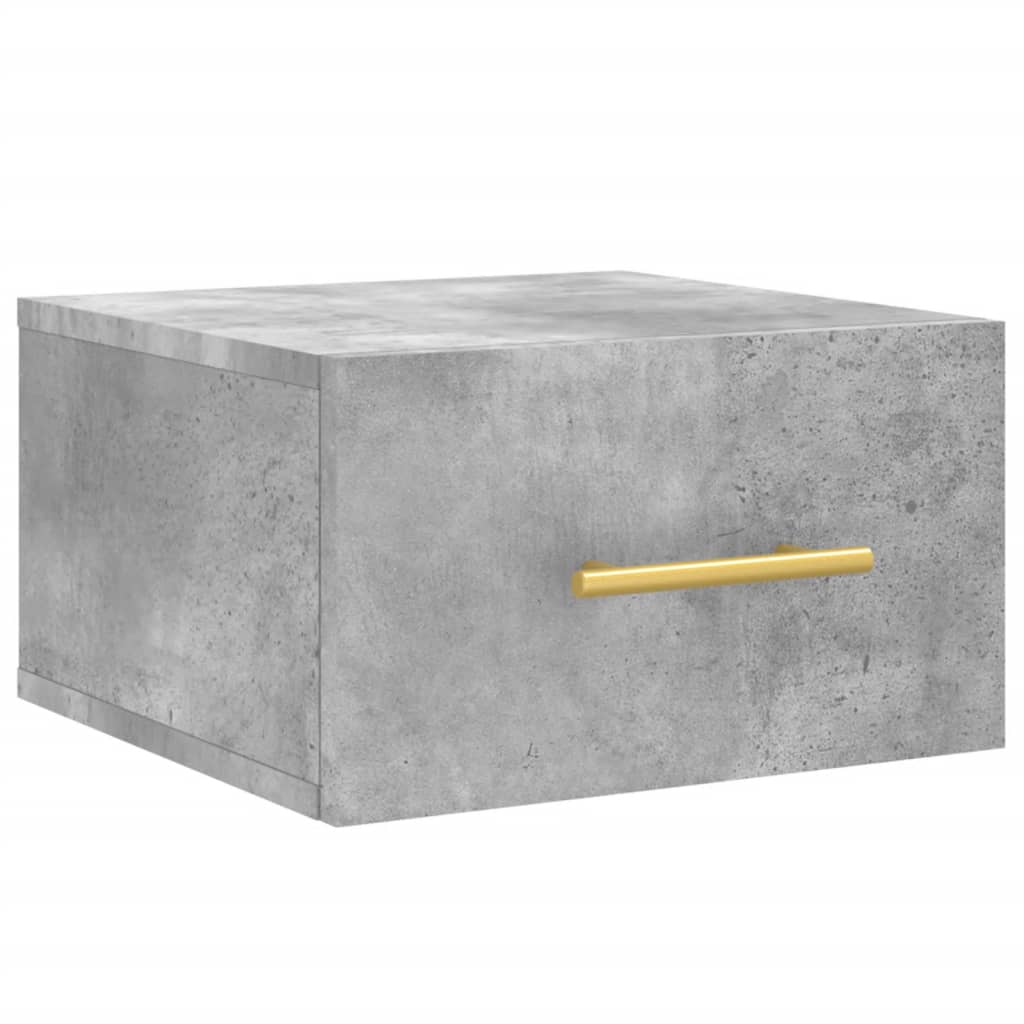 Wall-mounted Bedside Cabinet Concrete Grey 35x35x20 cm