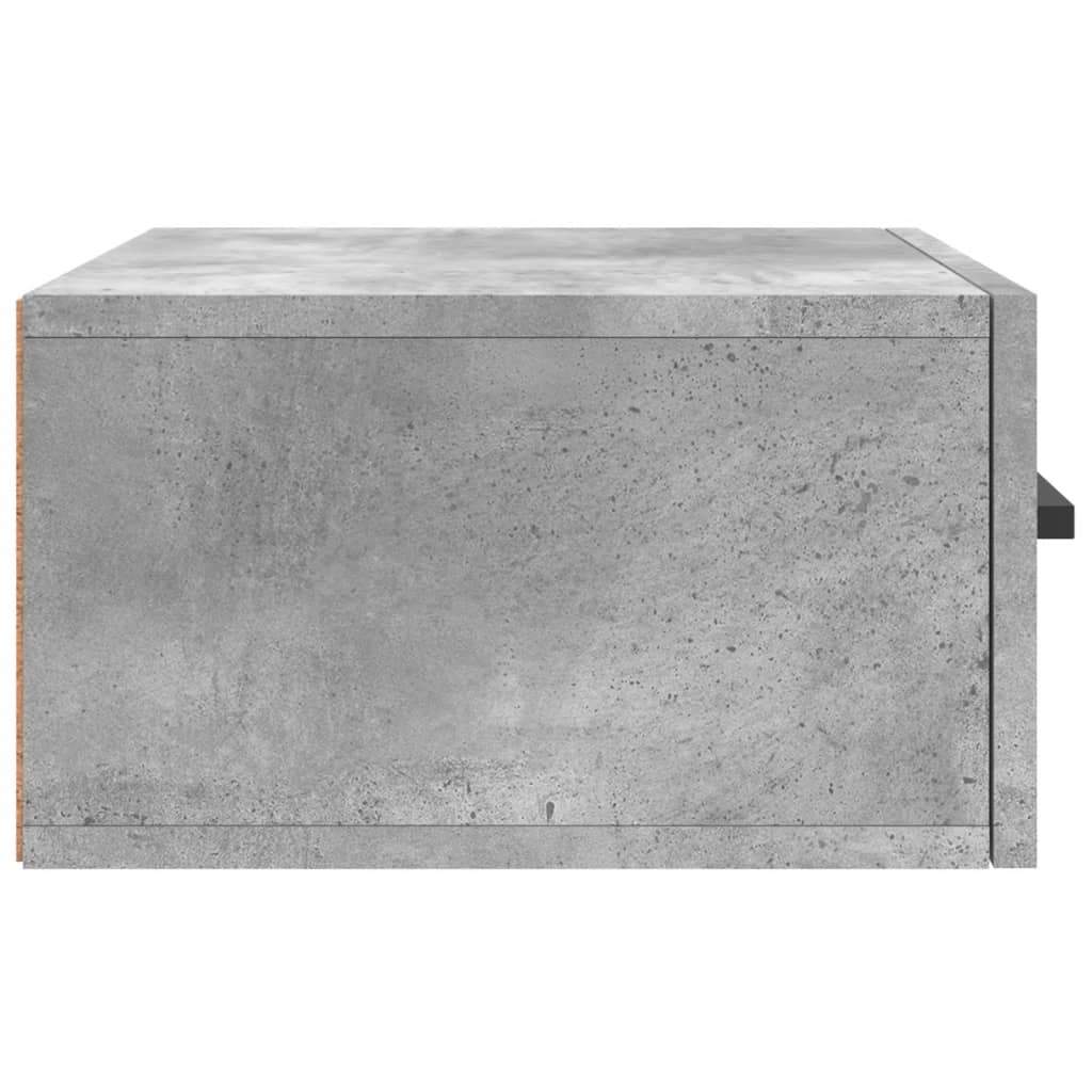 Wall-mounted Bedside Cabinet Concrete Grey 35x35x20 cm