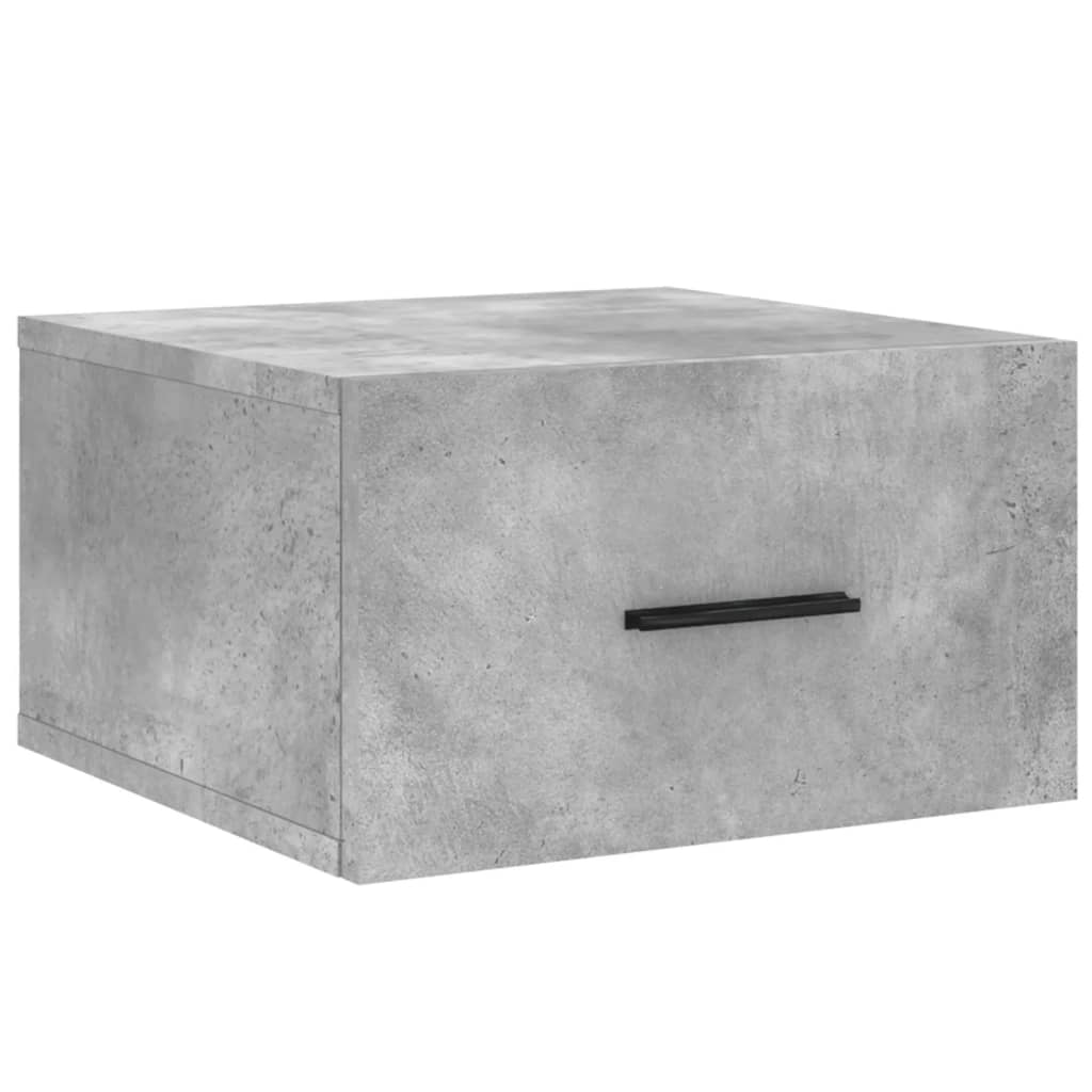 Wall-mounted Bedside Cabinet Concrete Grey 35x35x20 cm