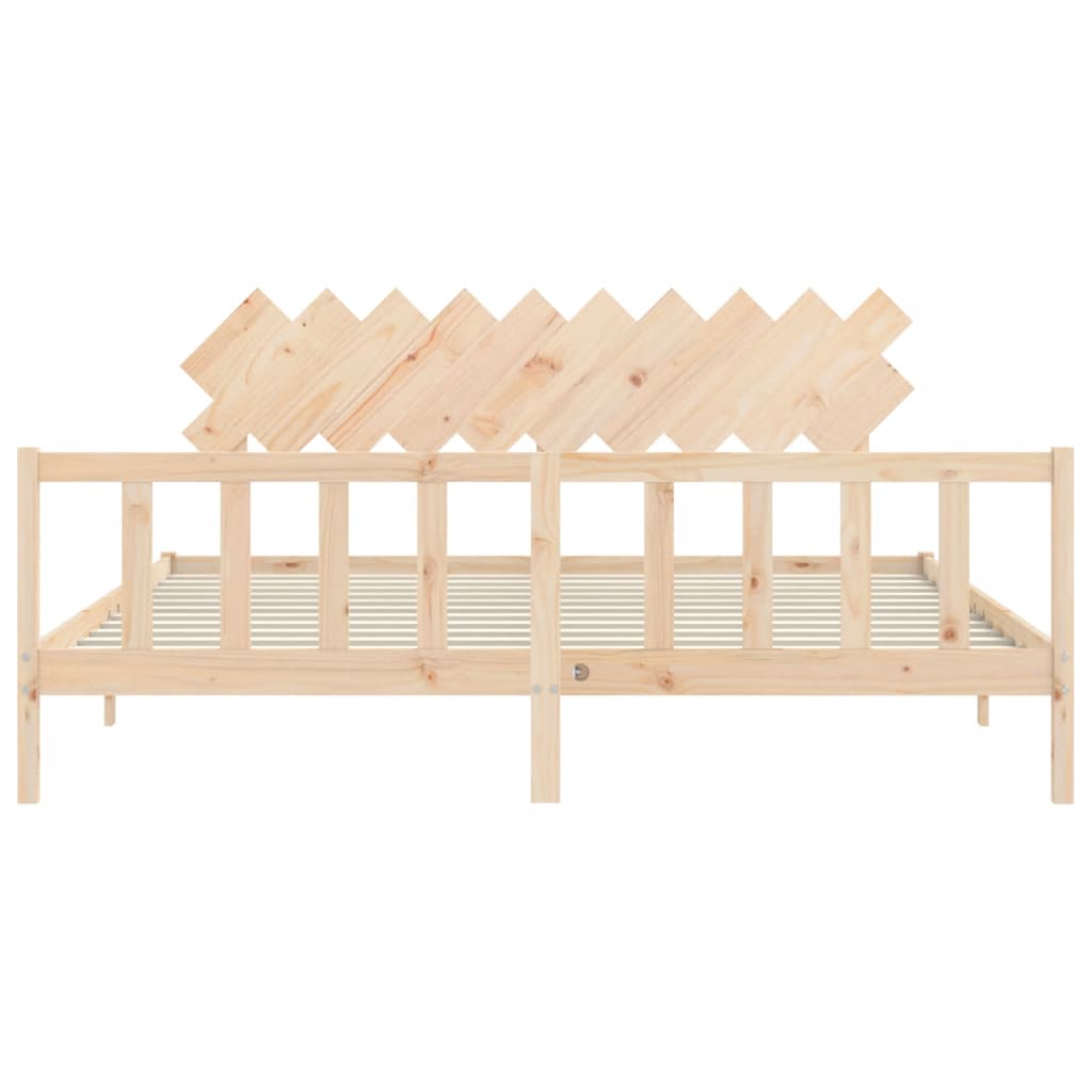 Bed Frame without Mattress 200x200 cm Solid Wood Pine