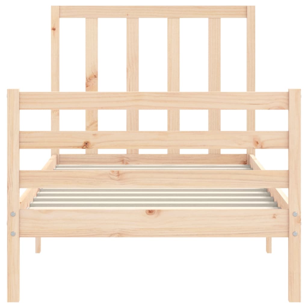 Bed Frame without Mattress 90x200 cm Solid Wood Pine