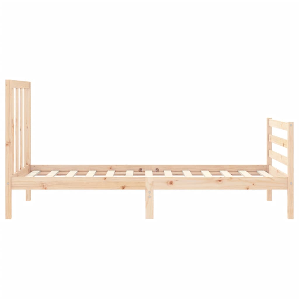Bed Frame without Mattress 90x200 cm Solid Wood Pine