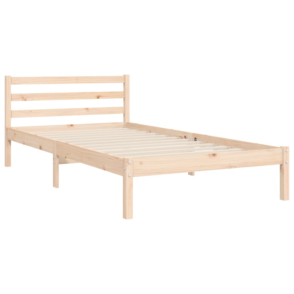 Bed Frame without Mattress 90x200 cm Solid Wood Pine