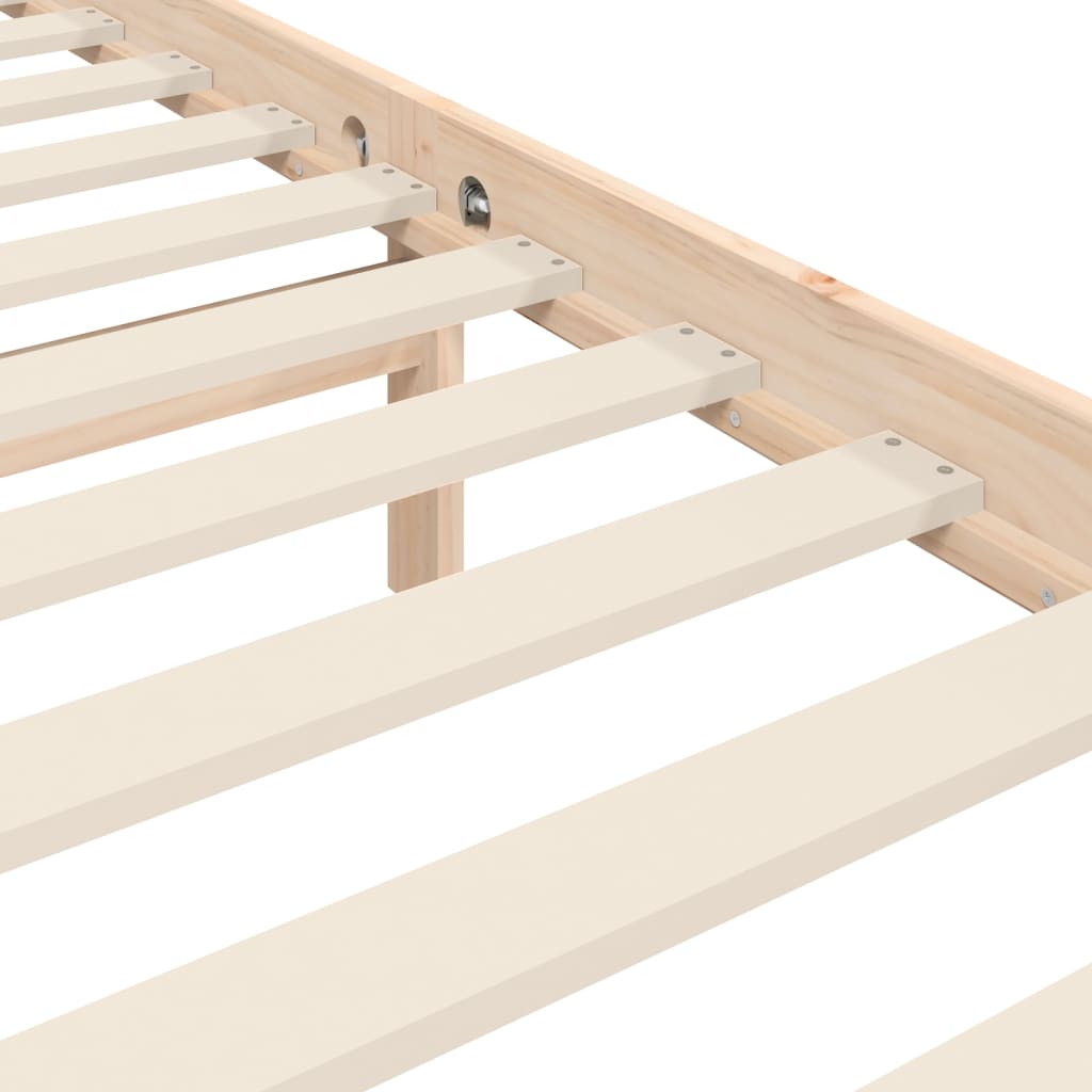 Bed Frame without Mattress 90x200 cm Solid Wood Pine