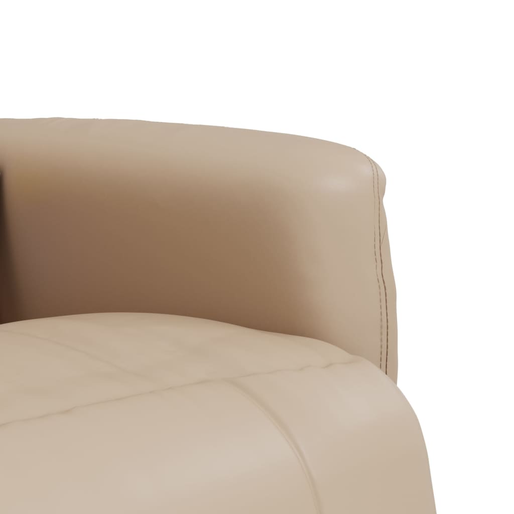 Massage Recliner Chair with Footrest Cappuccino Faux Leather