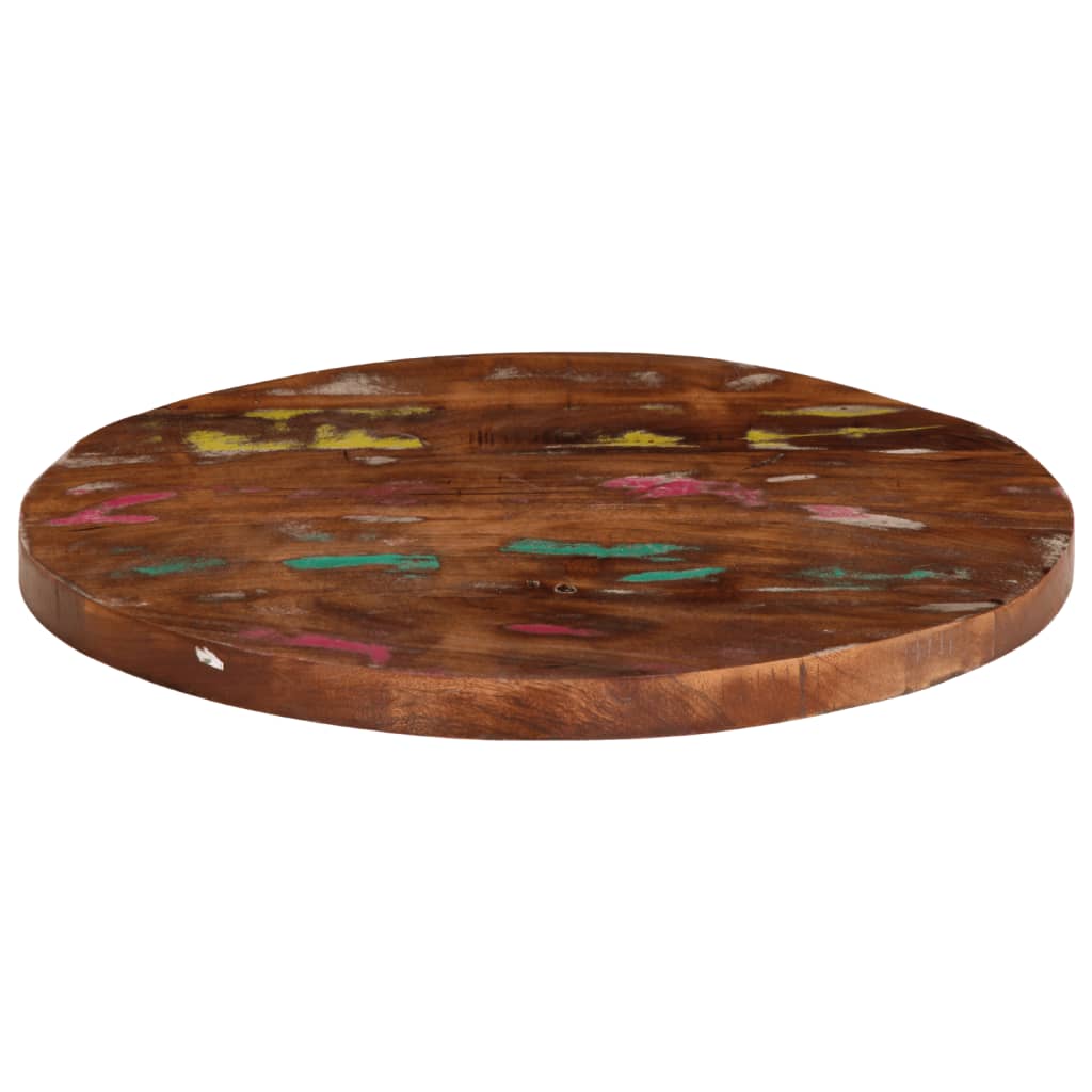 Table Top Ø 80x2.5 cm Round Solid Wood Reclaimed