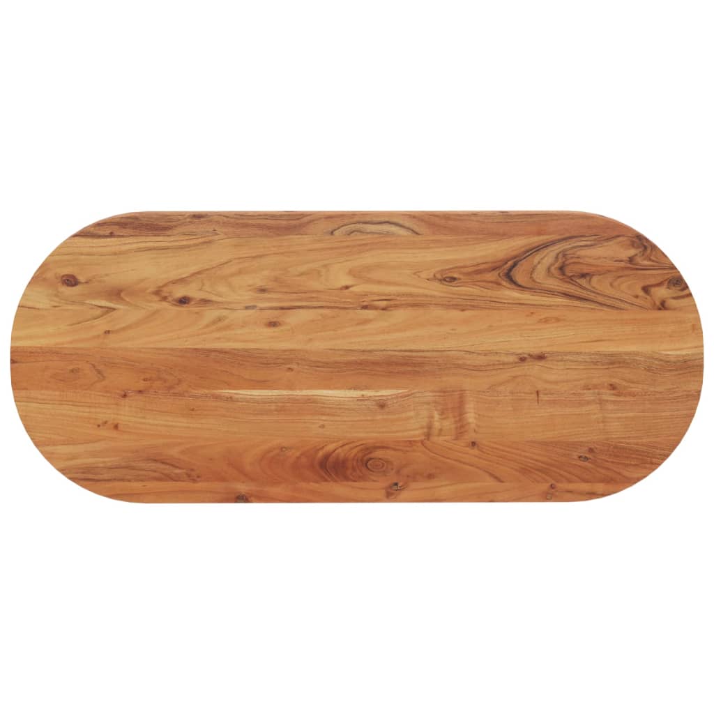 Table Top 100x40x2.5 cm Oval Solid Wood Acacia