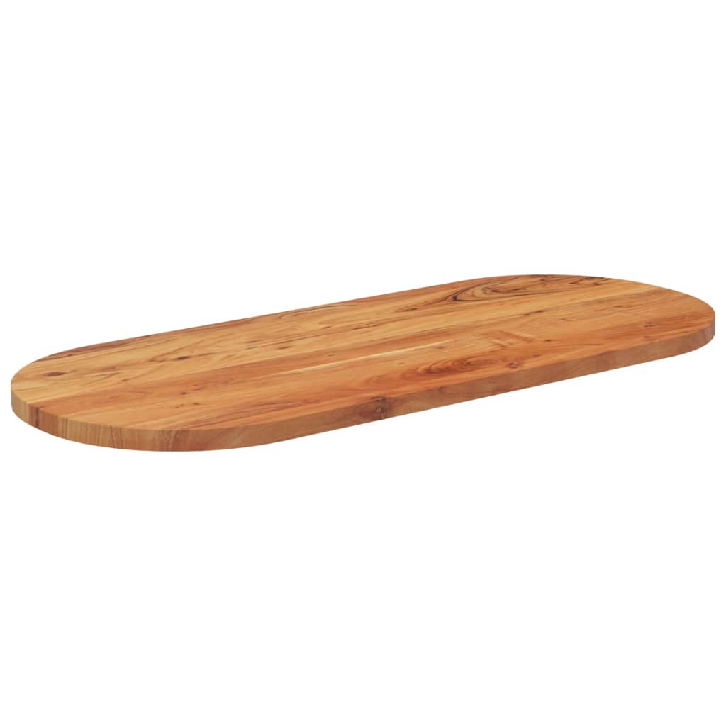 Table Top 100x40x2.5 cm Oval Solid Wood Acacia