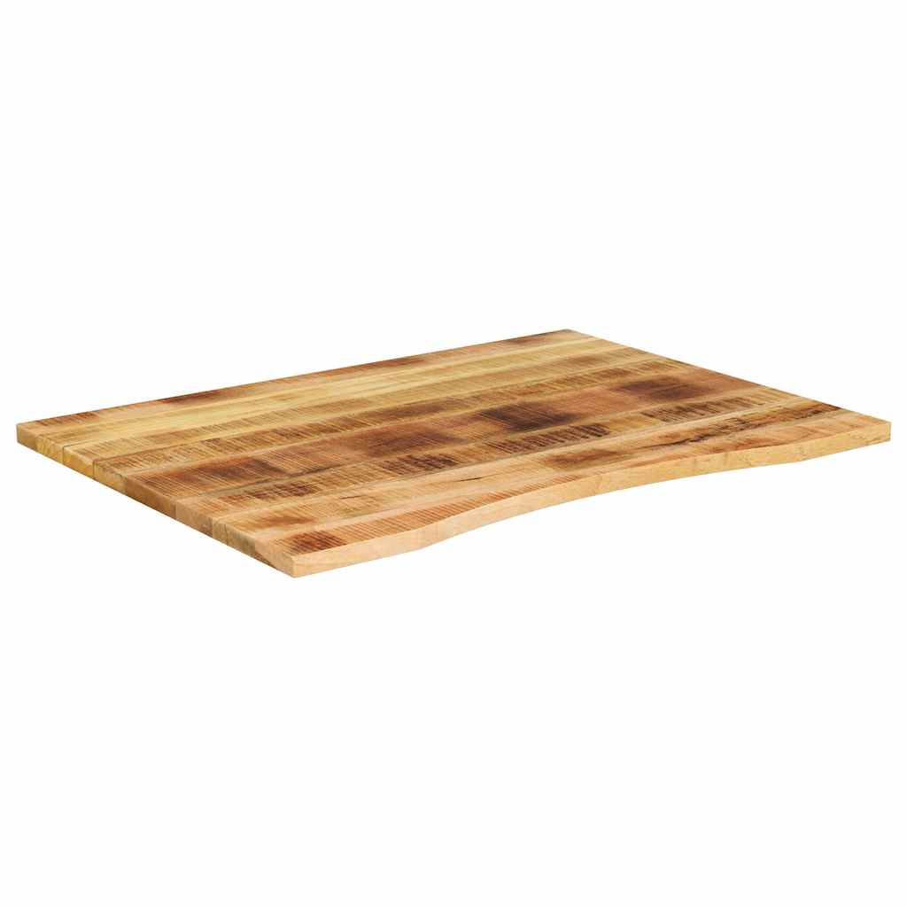 Desk Top with Curve 100x80x2.5 cm Solid Wood Rough Mango