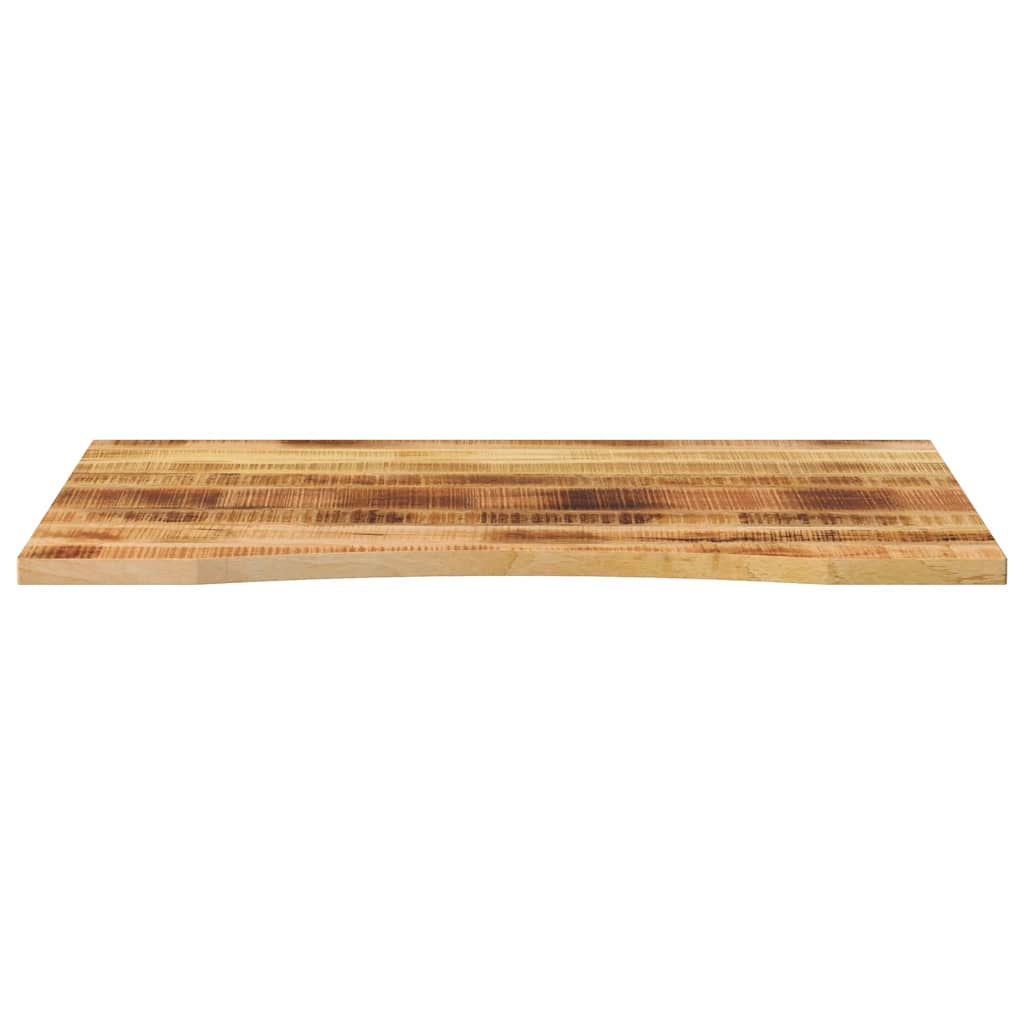 Desk Top with Curve 100x80x2.5 cm Solid Wood Rough Mango