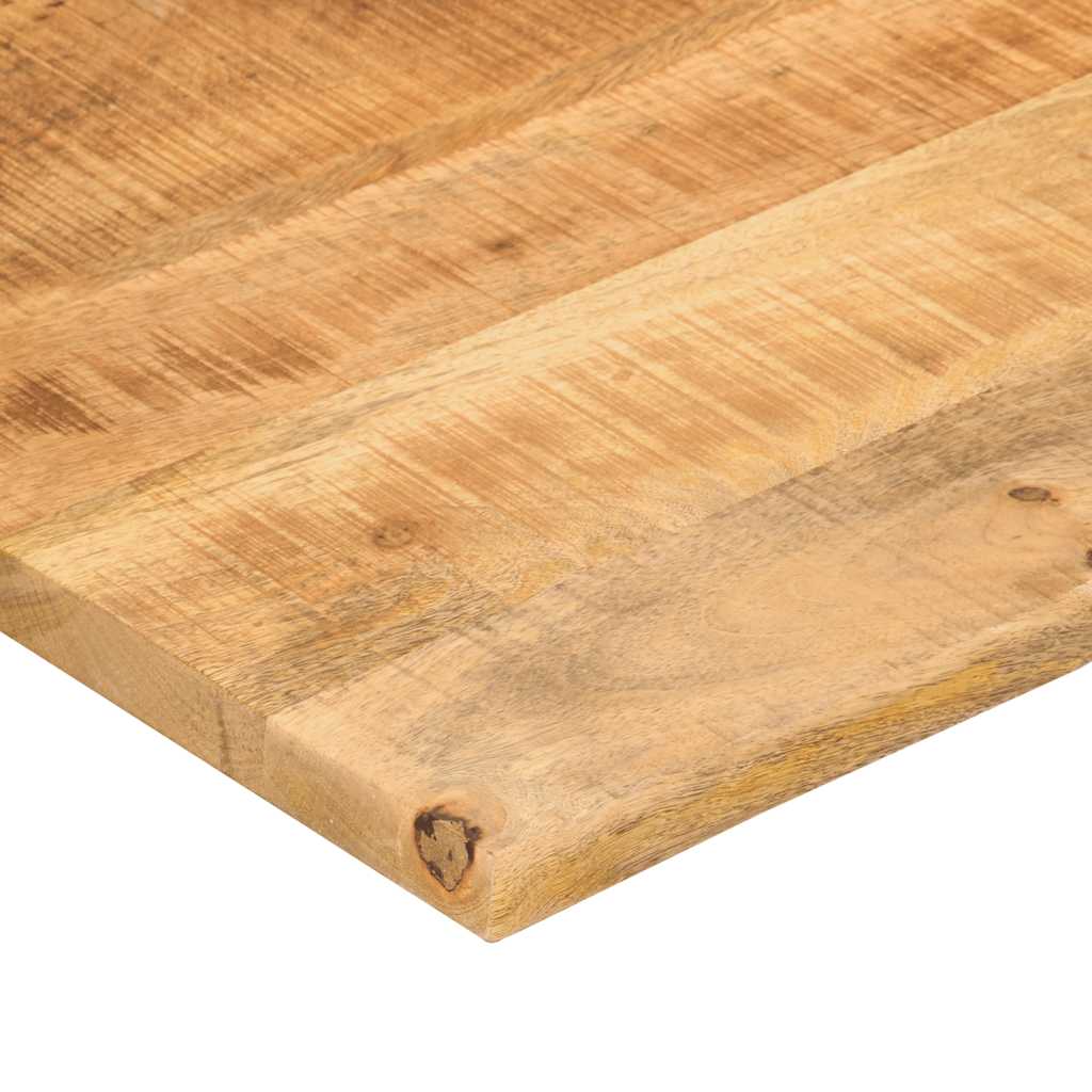 Desk Top with Curve 100x80x2.5 cm Solid Wood Rough Mango