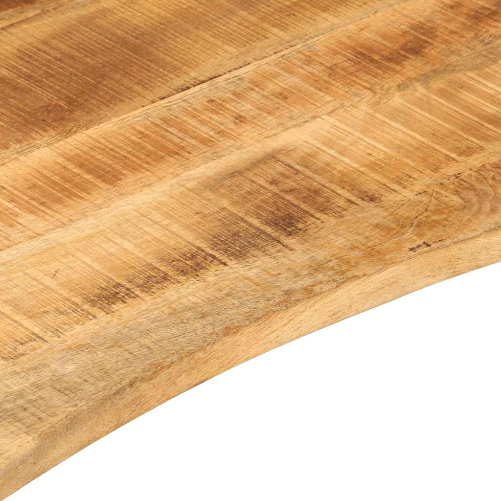Desk Top with Curve 100x80x2.5 cm Solid Wood Rough Mango