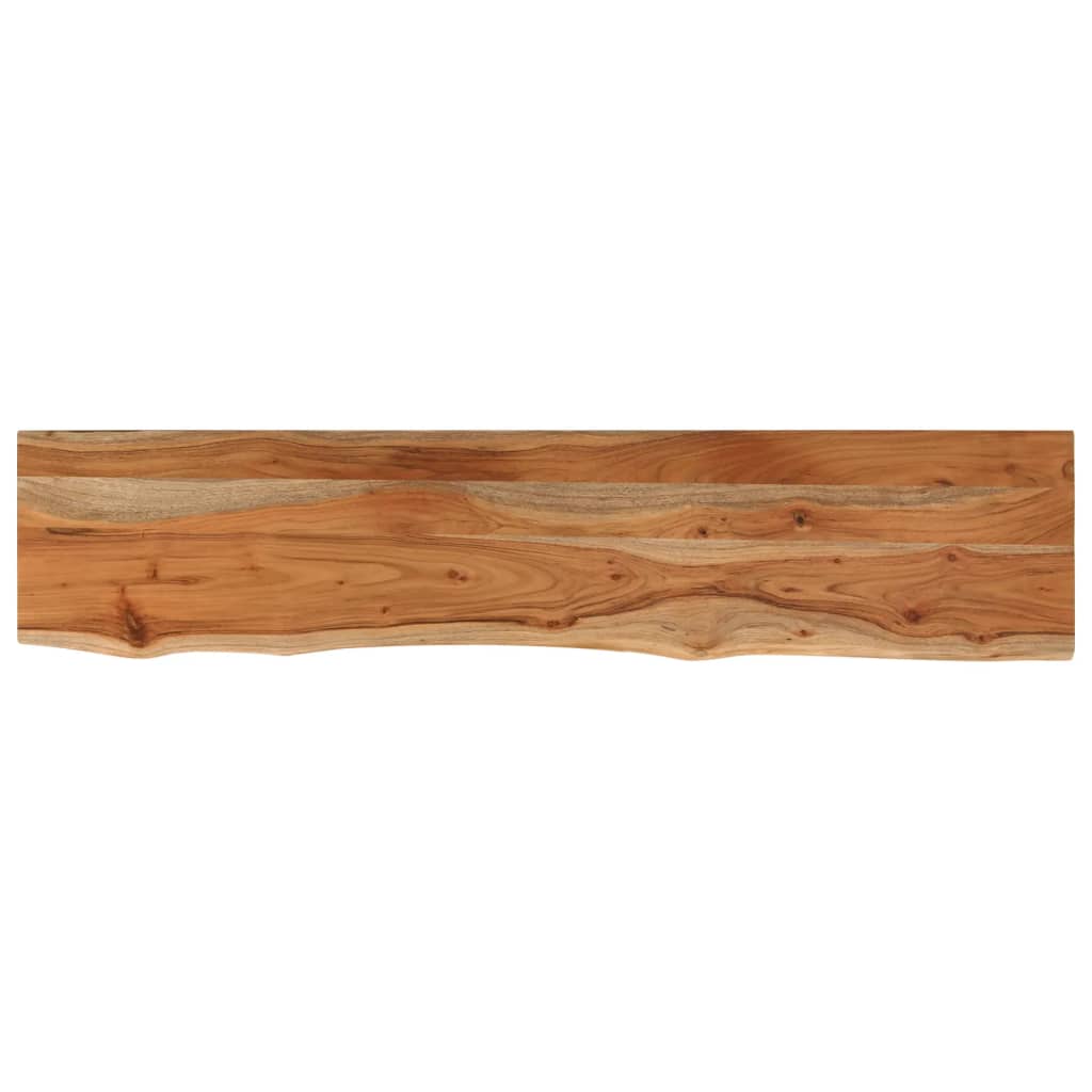 Wall Shelf 90x20x2.5 cm Rectangular Solid Wood Acacia Live Edge