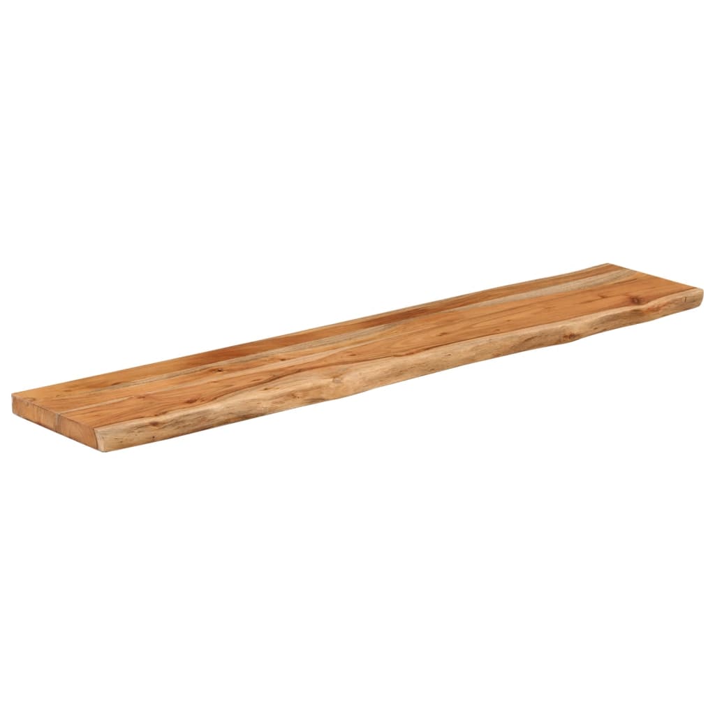 Wall Shelf 90x20x2.5 cm Rectangular Solid Wood Acacia Live Edge