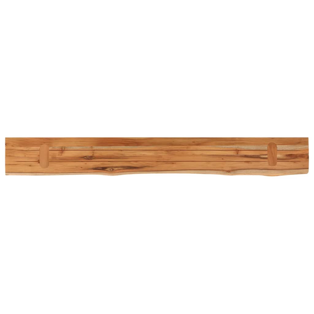 Wall Shelf 140x20x2.5 cm Rectangular Solid Wood Acacia Live Edge