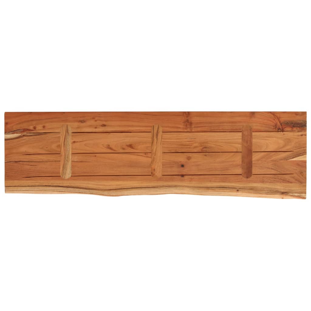 Wall Shelf 90x30x2.5 cm Rectangular Solid Wood Acacia Live Edge