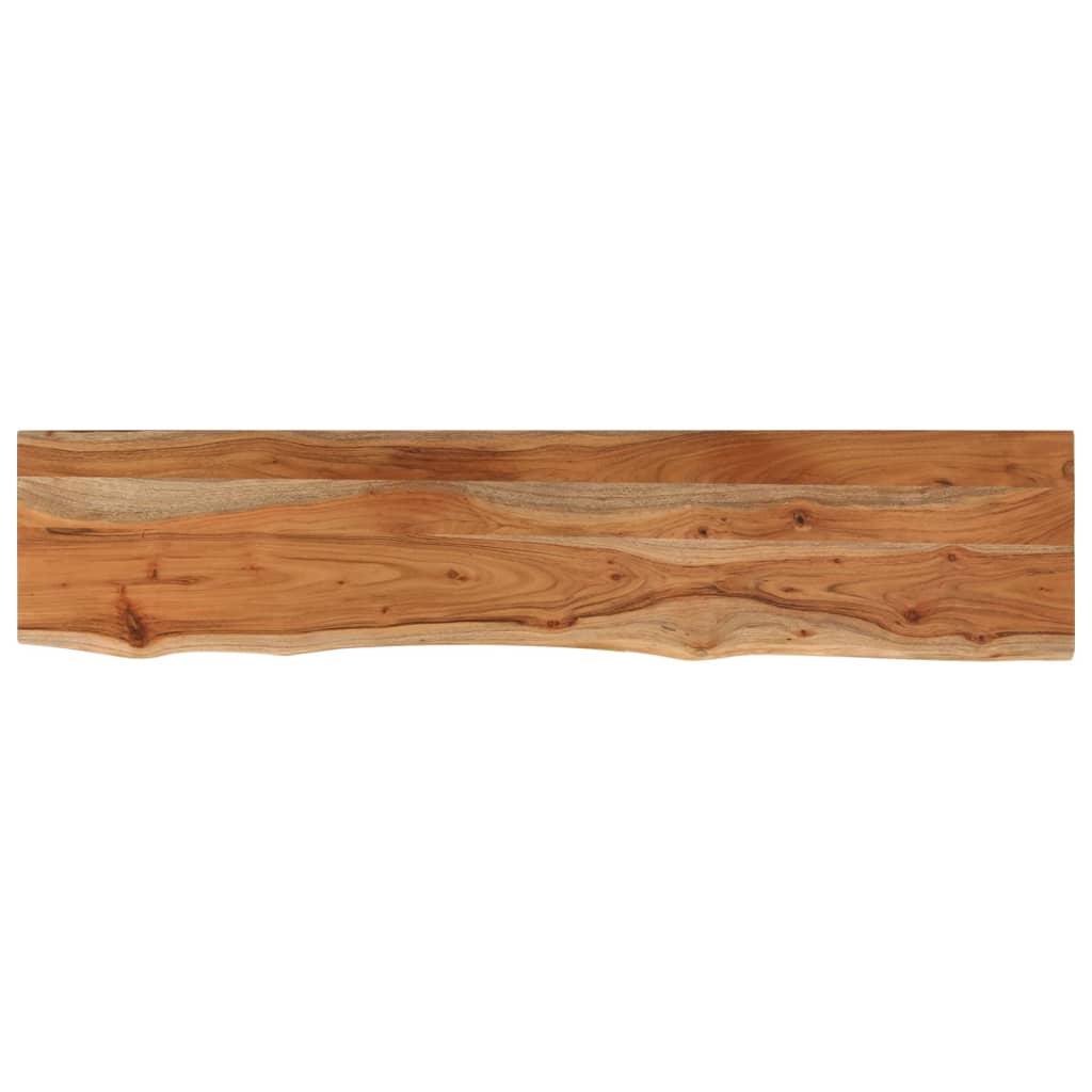 Wall Shelf 90x20x3.8 cm Rectangular Solid Wood Acacia Live Edge