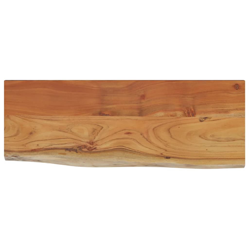 Wall Shelf 80x30x3.8 cm Rectangular Solid Wood Acacia Live Edge