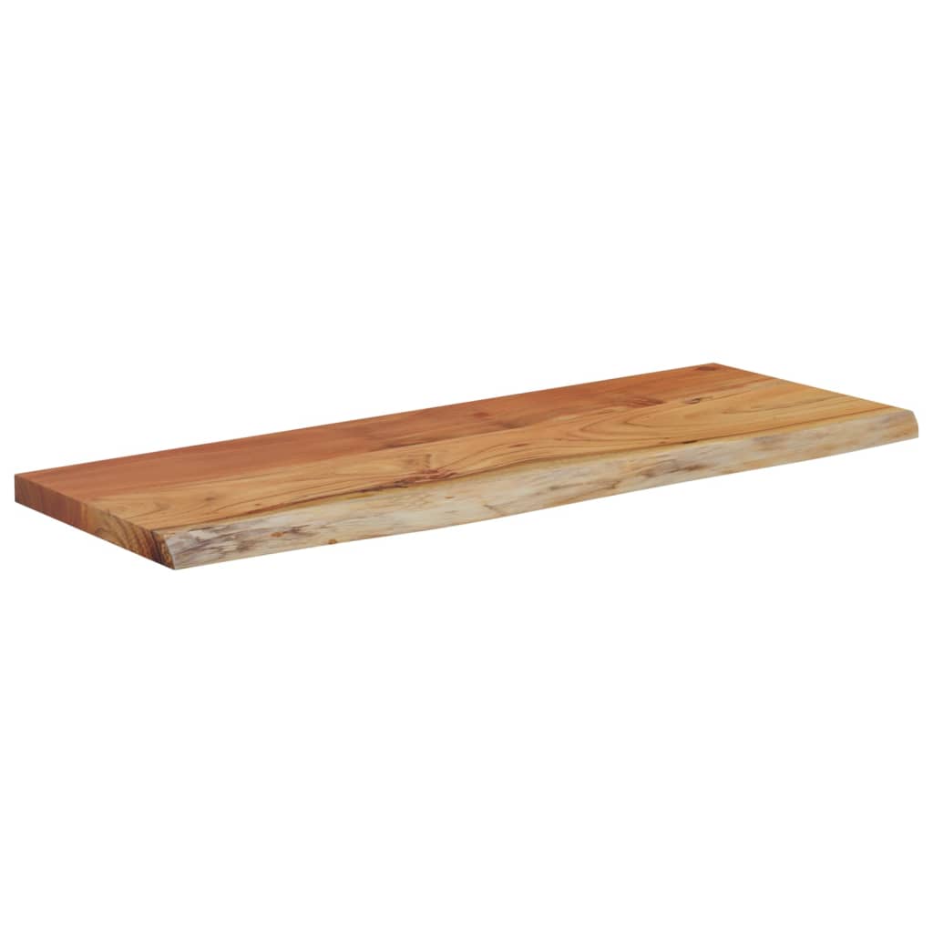 Wall Shelf 80x30x3.8 cm Rectangular Solid Wood Acacia Live Edge