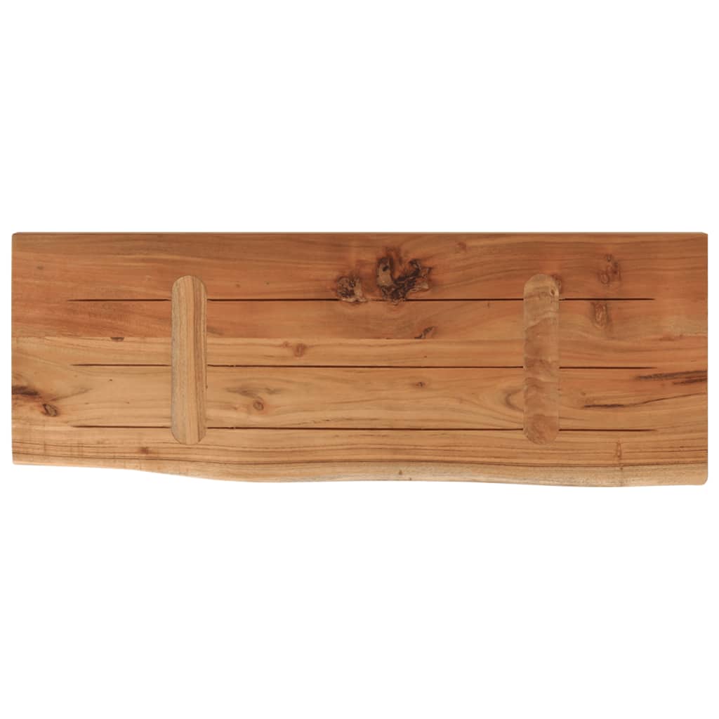 Wall Shelf 80x30x3.8 cm Rectangular Solid Wood Acacia Live Edge