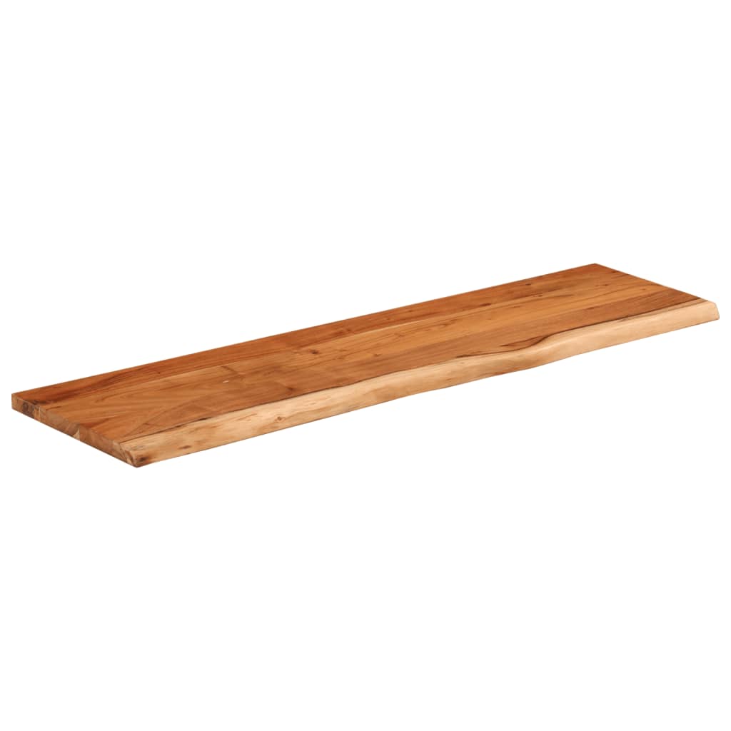 Wall Shelf 90x30x3.8 cm Rectangular Solid Wood Acacia Live Edge