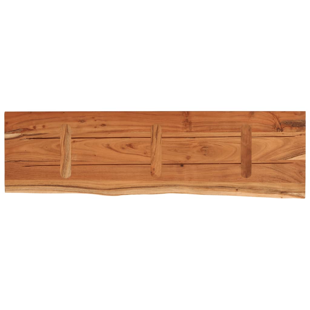 Wall Shelf 90x30x3.8 cm Rectangular Solid Wood Acacia Live Edge