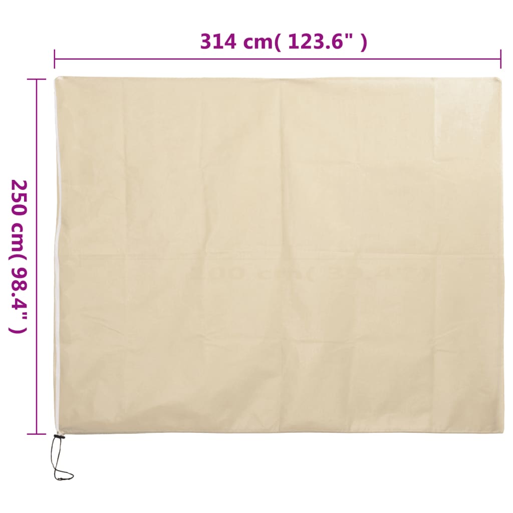 Plant Fleece Covers with Zip 10 pcs 70 g/m² 3.14x2.5 m