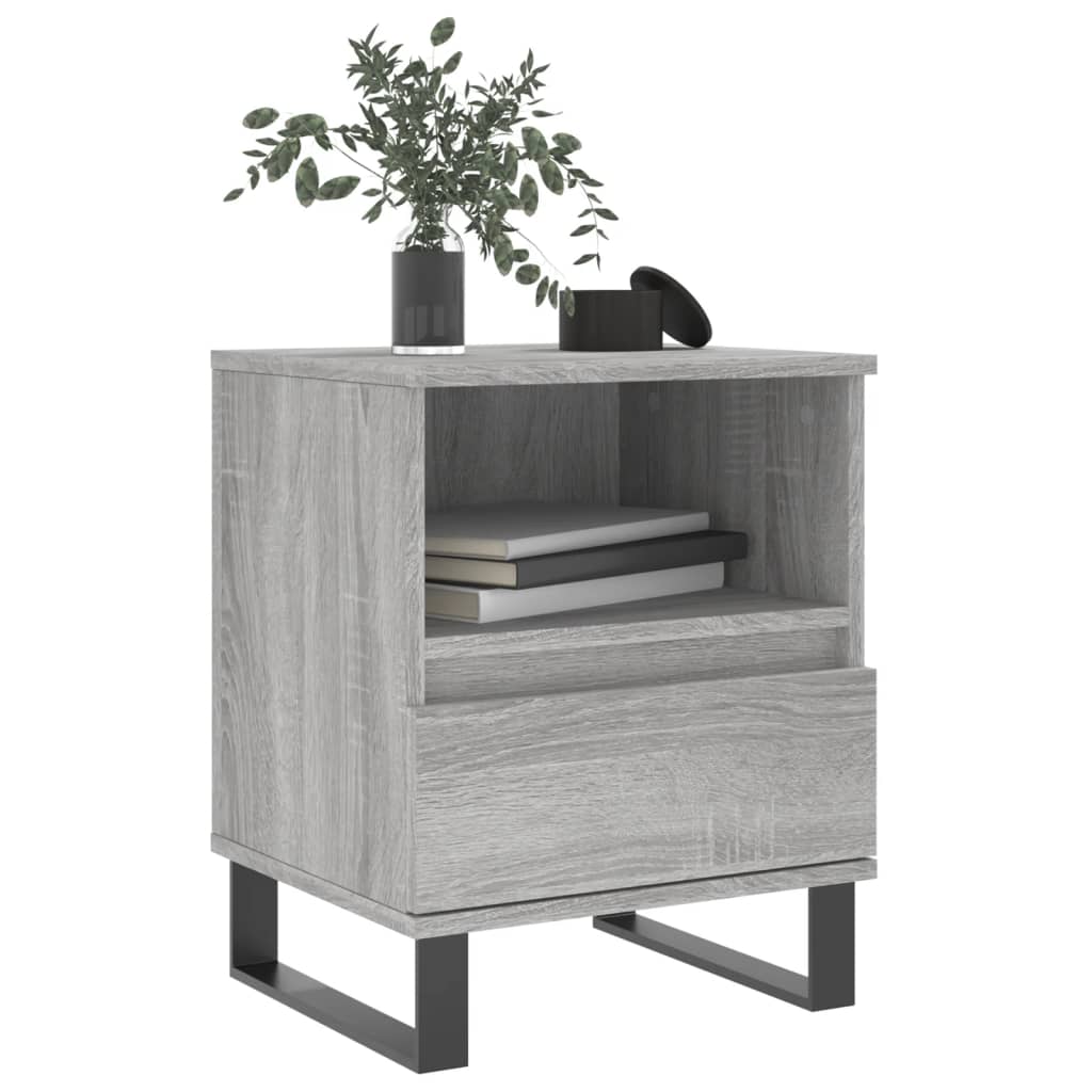 Bedside Cabinets 2 pcs Grey Sonoma 40x35x50 cm Engineered Wood