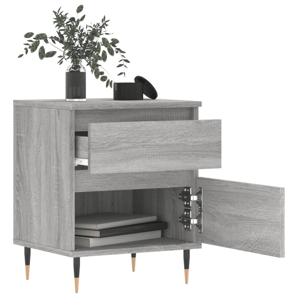 Bedside Cabinets 2 pcs Grey Sonoma 40x35x50 cm Engineered Wood