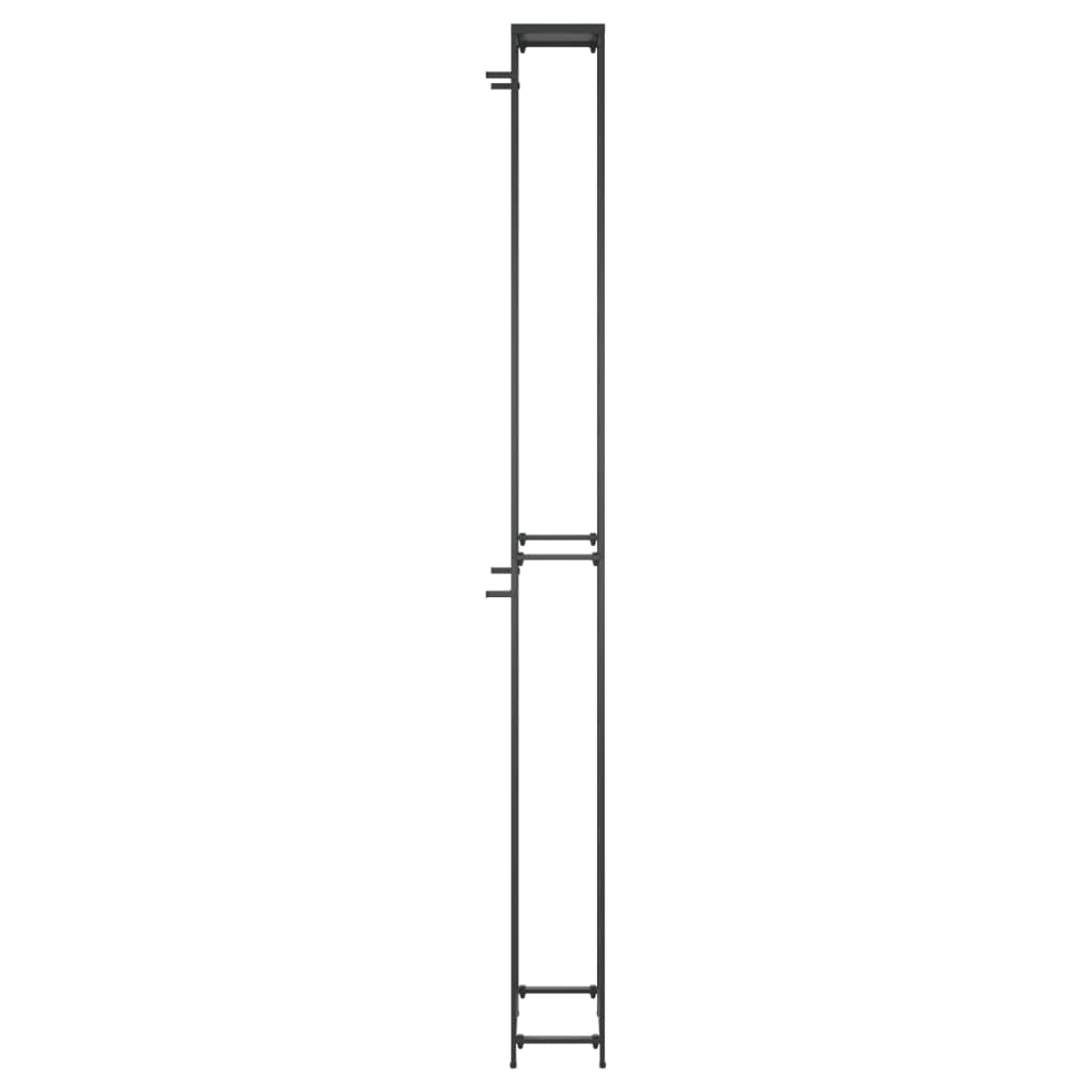 Wine Rack for 57 Bottles Black 34x18x200 cm Wrought Iron