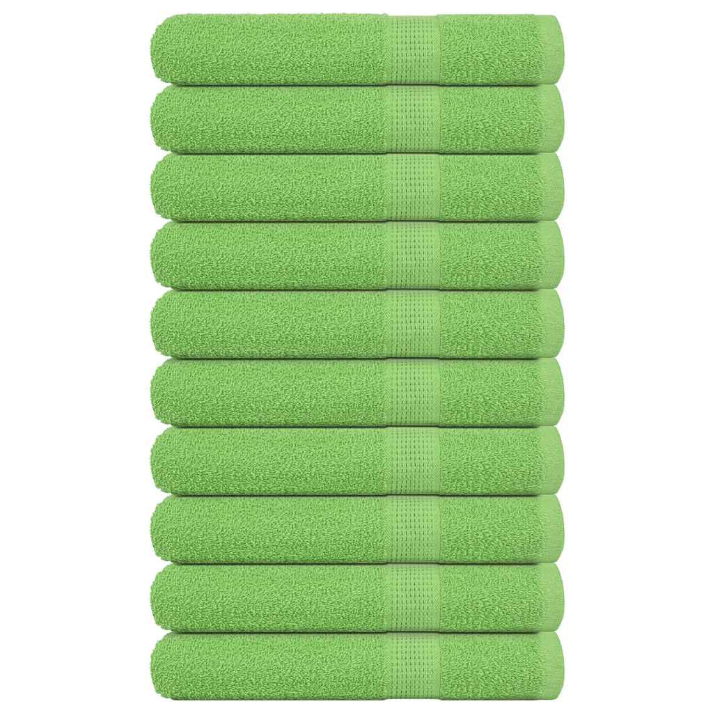Sauna Towels 10 pcs Apple Green 80x200 cm 360 gsm 100% Cotton