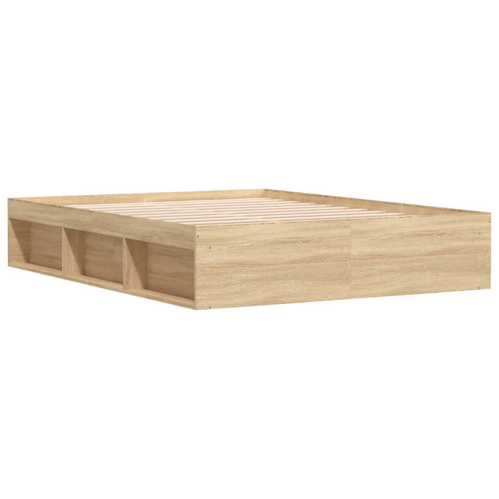 Bed Frame without Mattress Sonoma Oak 160x200 cm
