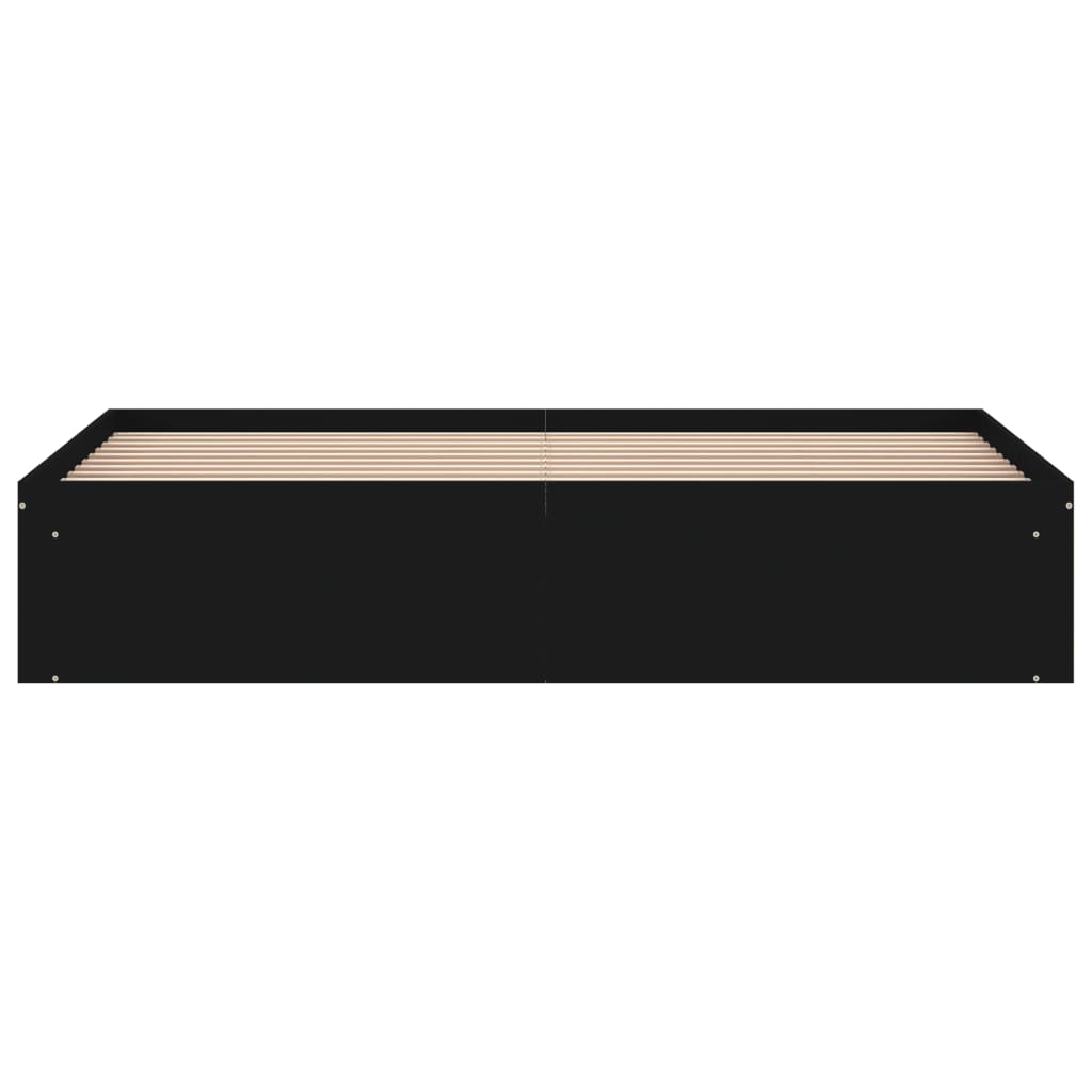 Bed Frame without Mattress Black 180x200 cm Super King Super King Size