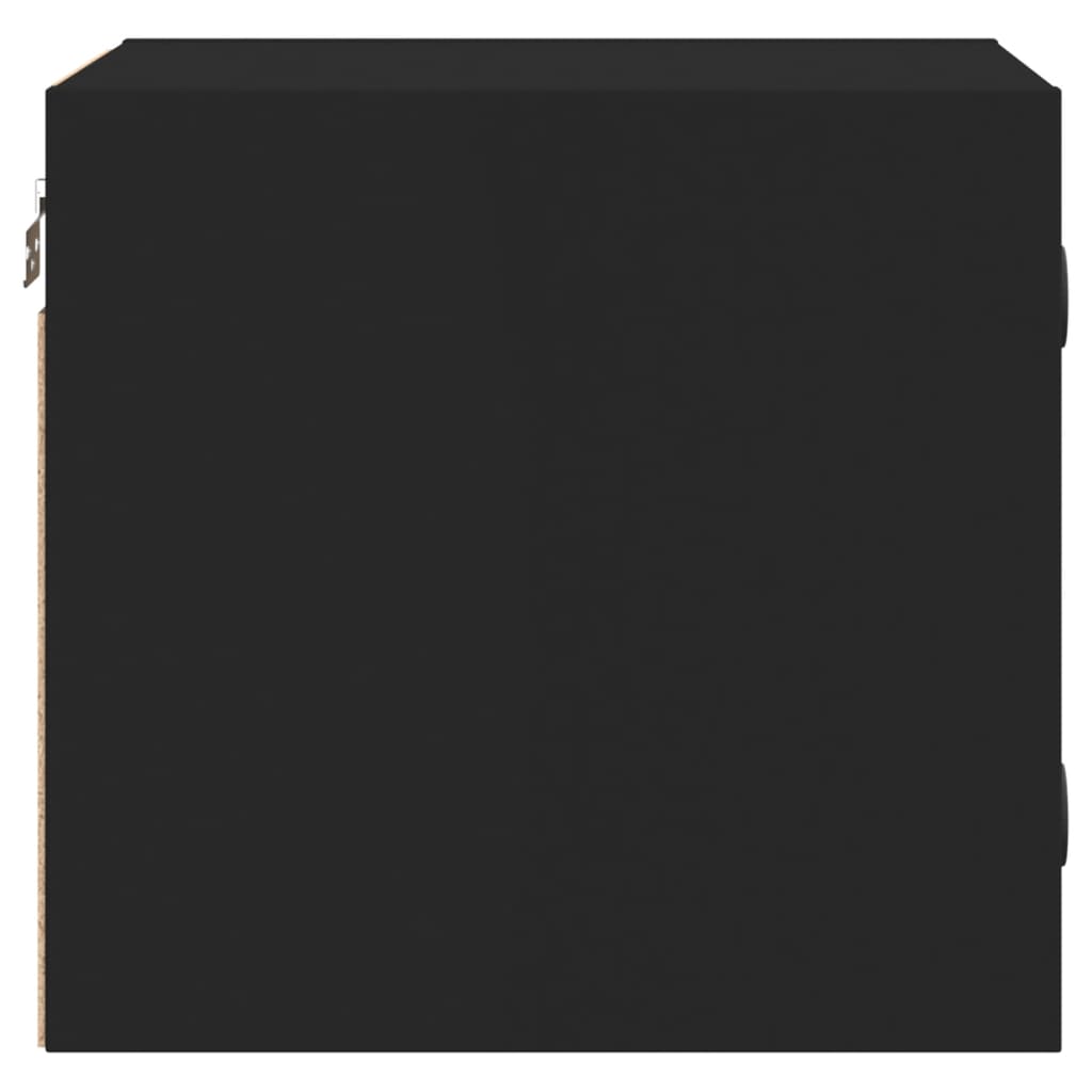Bedside Cabinets with Glass Doors 2 pcs Black 35x37x35 cm