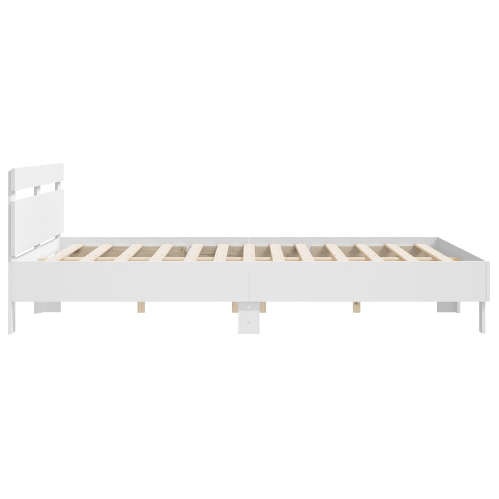 Bed Frame without Mattress White 200x200 cm