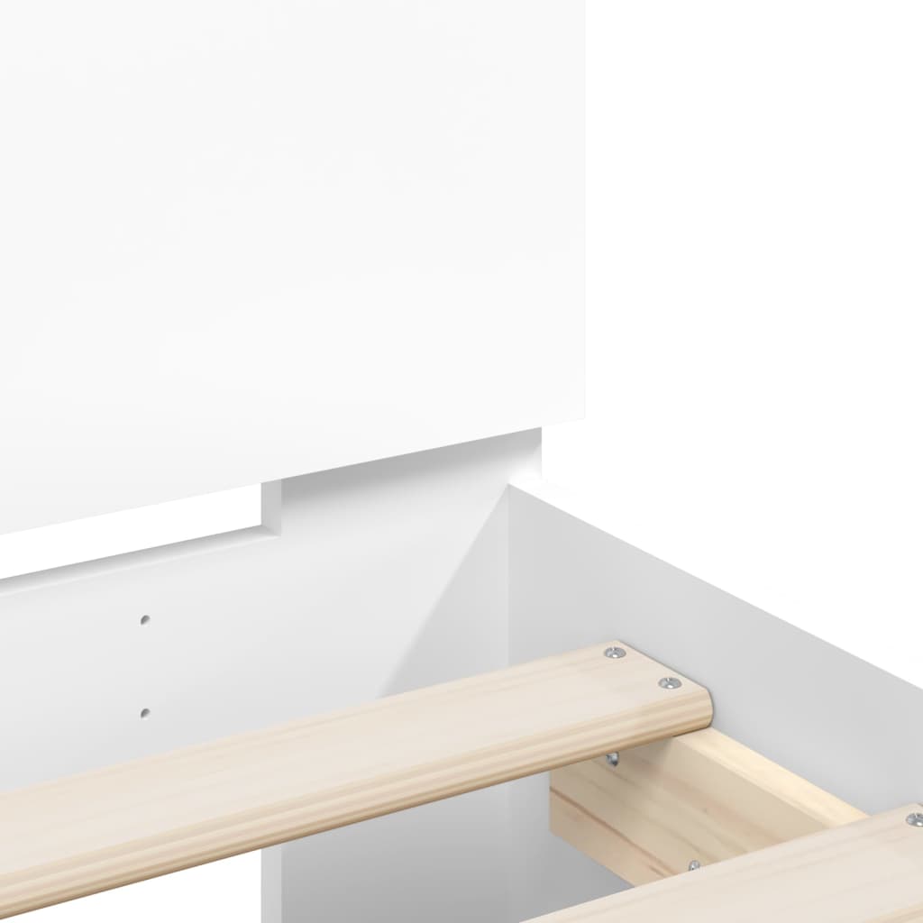 Bed Frame without Mattress White 200x200 cm