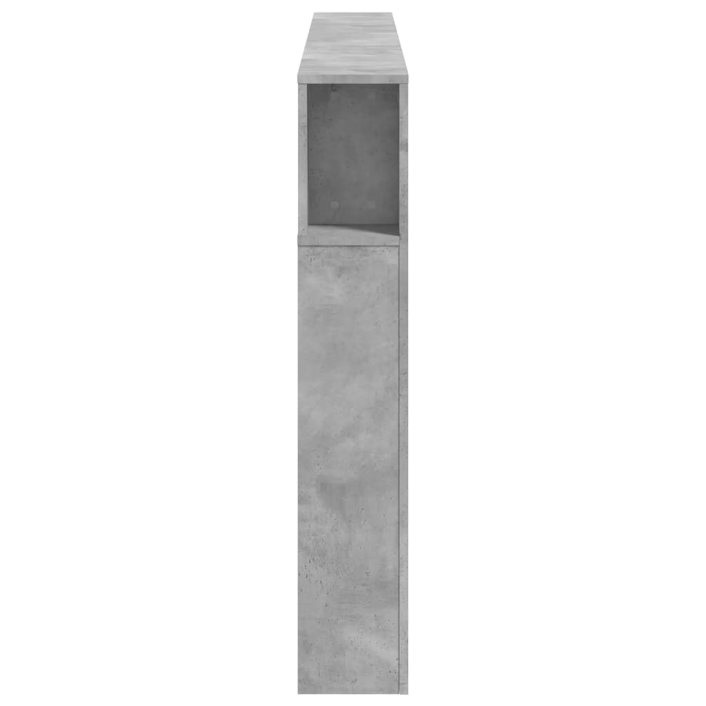 LED Headboard Concrete Grey 180x18.5x103.5 cm Engineered Wood