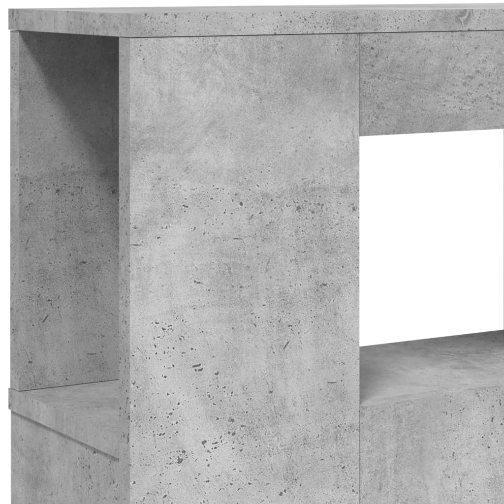 LED Headboard Concrete Grey 180x18.5x103.5 cm Engineered Wood