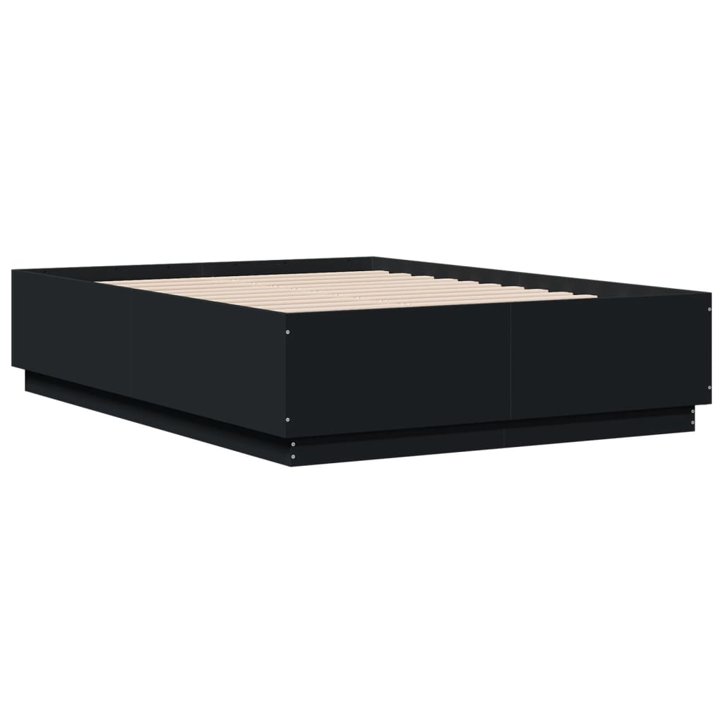 Bed Frame without Mattress Black 140x190 cm