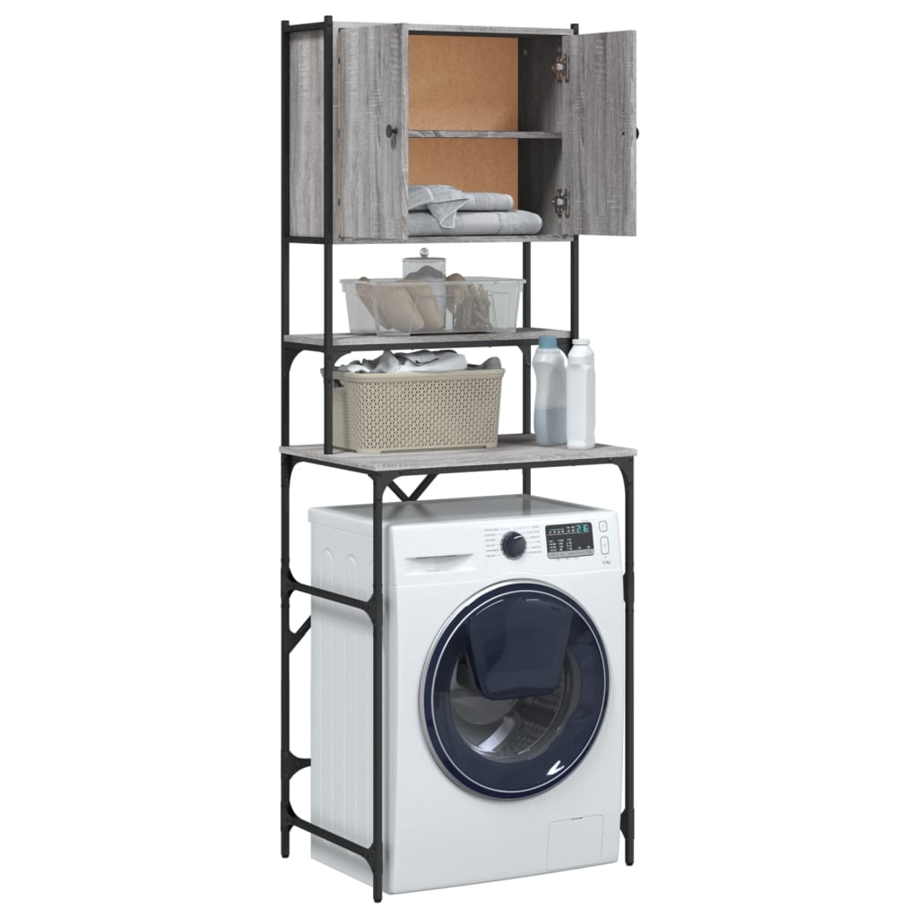 Washing Machine Cabinet Grey Sonoma 68x48.5x194 cm