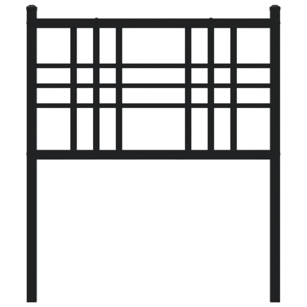Metal Headboard Black 80cm
