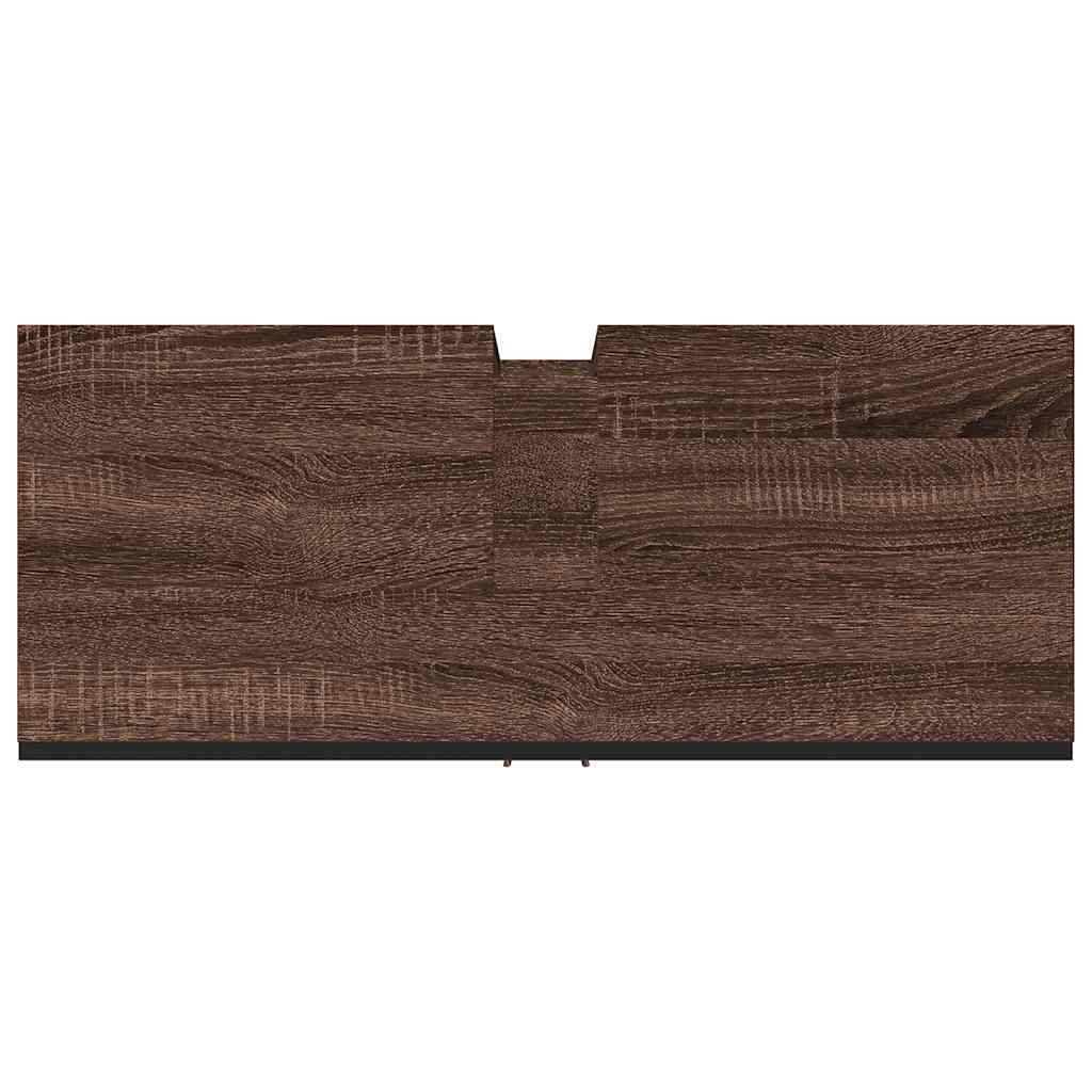 Bathroom Sink Cabinet Brown Oak 80x33x60 cm Engineered Wood