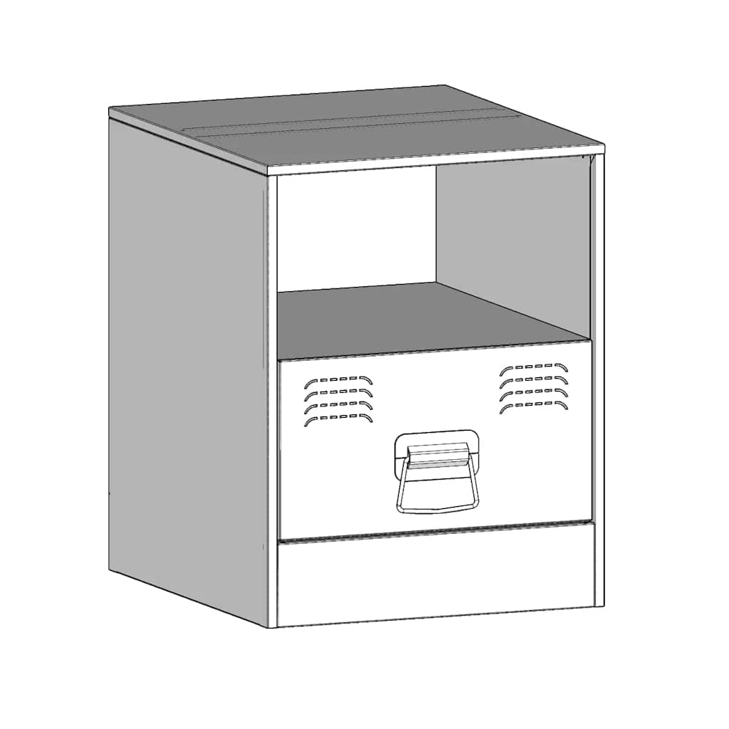 Bedside Cabinets 2 pcs Mustard Yellow 34.5x39x44 cm Steel
