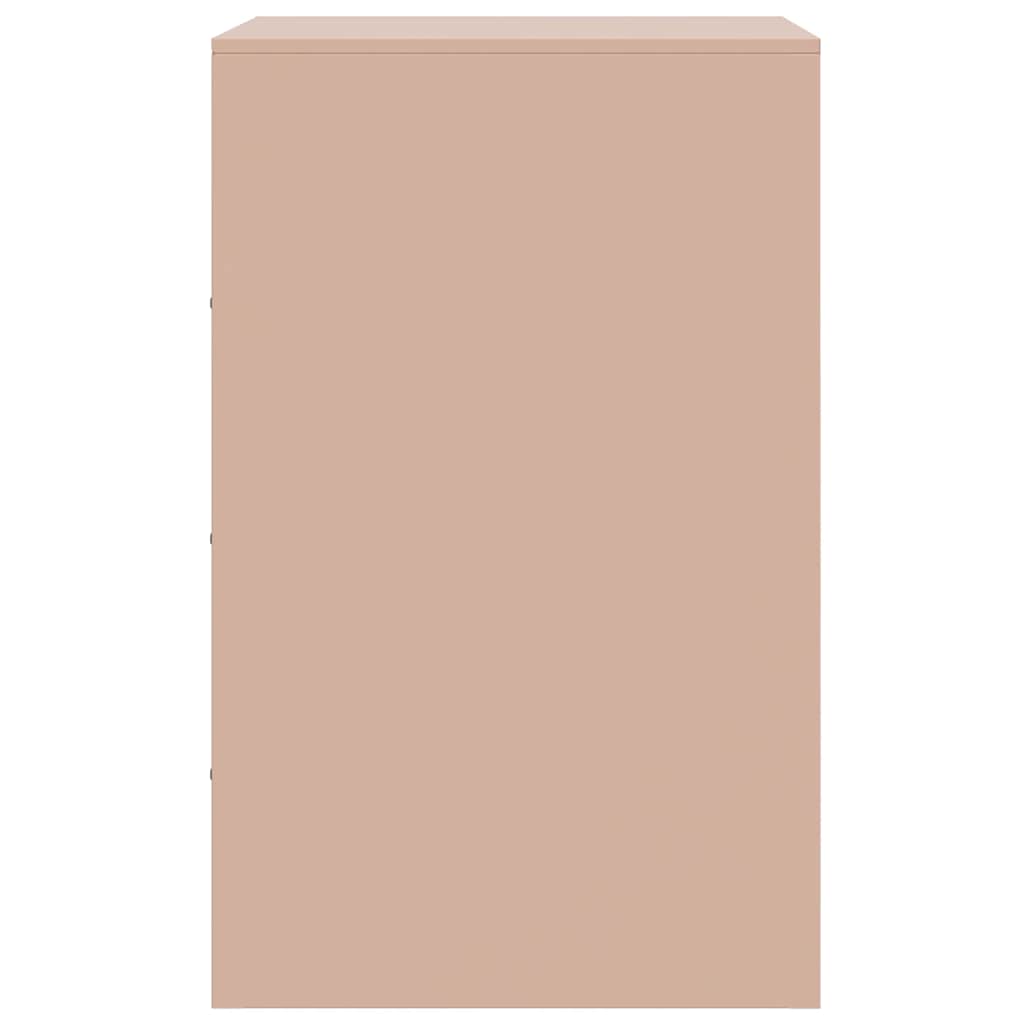 Bedside Cabinets 2 pcs Pink 34.5x39x62 cm Steel