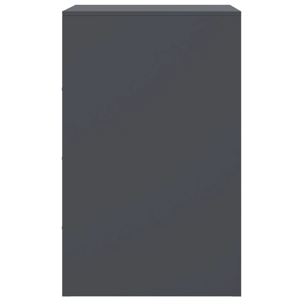 Bedside Cabinets 2 pcs Anthracite 34.5x39x62 cm Steel
