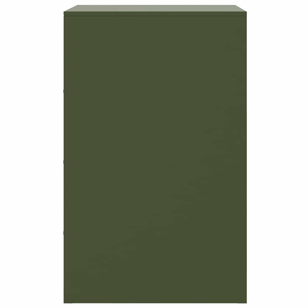 Bedside Cabinets 2 pcs Olive Green 34.5x39x62 cm Steel