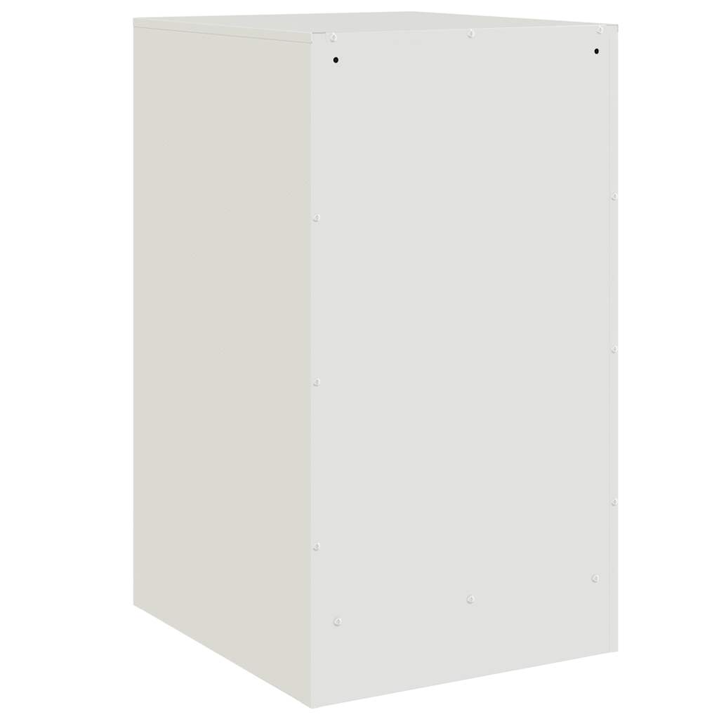 Bedside Cabinet White 34.5x39x62 cm Steel